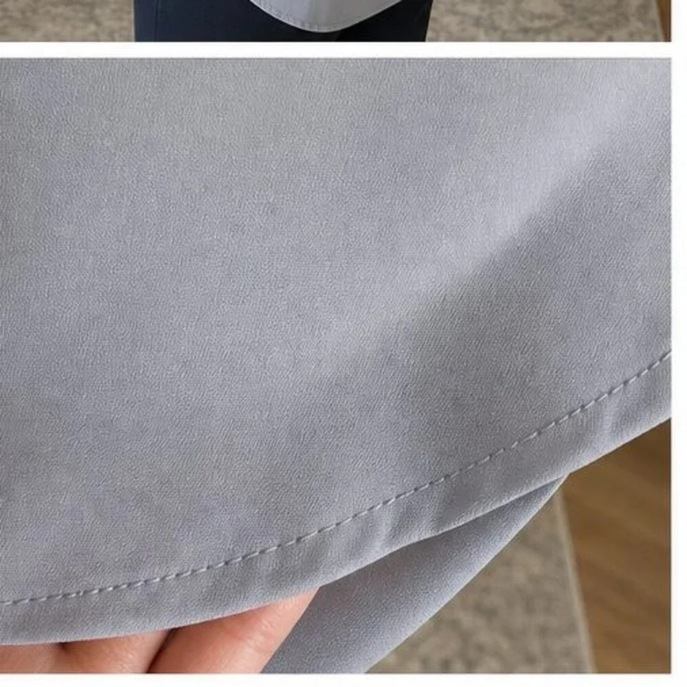 Gray Pleated Blouse - Picture 6 of 6